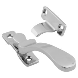 Hampstead Victorian Wedge Casement Window Fastener - Reversible - Polished Chrome