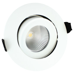 Integral LED Lux Fire 9W IP65 Fire Rated 36° LED Dimmable Adjustable Downlight - 3000K - White