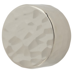 Alexander & Wilks Leila Hammered Round Cabinet Knob - 35mm Diameter - Polished Nickel