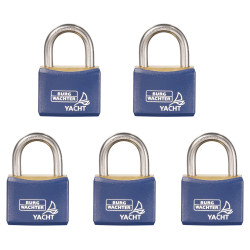 Burg Wachter All Weather Yacht Padlock - 40mm Body - 22 x 23.5mm Shackle - Keyed Alike - Pack of 5