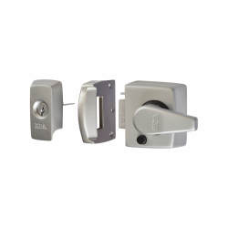 ERA BS8621:2007 Keyless Egress Nightlatch - 40mm Backset - Satin Chrome Case/Cylinder