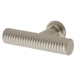 Altro Crewe 10mm Reeded T-Bar Cabinet Knob - 50 x 33mm - Satin Nickel