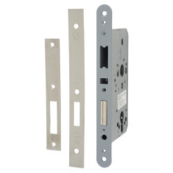 Arrone AR8102 DIN Upright Deadlock - 88mm Case - 60mm Backset - Square - Satin Stainless Steel