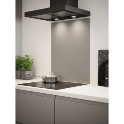 Self Adhesive Glass Kitchen Splashback - 750 x 600mm - Matt Grey