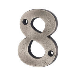 Olde Forge 78mm Screw Fix Door Numeral - 8 - Pewter