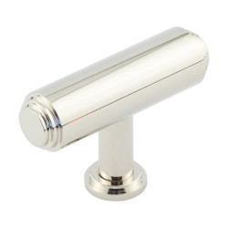 Burlington by Frelan Belgrave T-Bar Cabinet Knob - 18mm Diameter - Polished Nickel