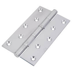 Performance Brass Ball Bearing Butt Door Hinge - 152 x 89 x 4mm - Satin Chrome - Pair