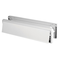 Yale Seal Letter Plate - 265 x 70mm - Door Thickness 40-80mm - White