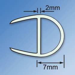 Altro Clear PVC Shower Seal - Bubble Seal - Suits 8mm Glass