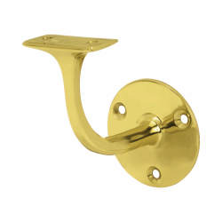 Altro Handrail Bracket - 63mm Projection - Polished Brass