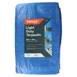 TIMCO Light Duty Tarpaulin - 5m x 4m - Blue
