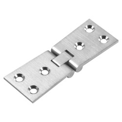 Counter Flap Hinge - 100 x 40 x 3mm - Satin Chrome - Pair