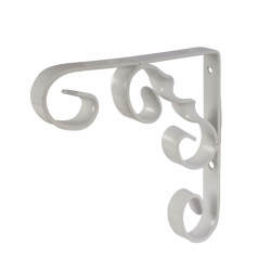 Touchpoint Ornamental Scroll Shelf Bracket - 115 x 100mm - White