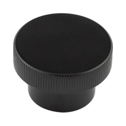 Hoxton by Frelan Thaxted Lines Round Cabinet Knob - 40mm Diameter - Black