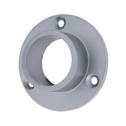 32mm Heavy Solid Brass Round Tube Hanging Rail End Socket - Satin Chrome