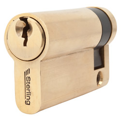 Touchpoint 5 Pin 56mm Euro Single Cylinder - 45 + 11mm - Polished Brass - Keyed to Differ