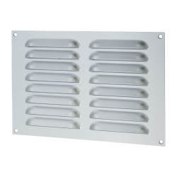 Touchpoint Hooded Louvre Vent - 229 x 152mm - 6600mm² Free Air Flow - Satin Aluminium