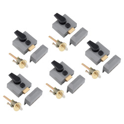 Altro Deadlocking Nightlatch - 40mm Backset - Grey Case/Polished Brass Cylinder - Pack of 5