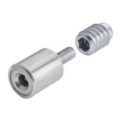 Bramah Rola Wooden Sash Window Stop - 19mm - Satin Chrome - 10 Body + 20 Inserts