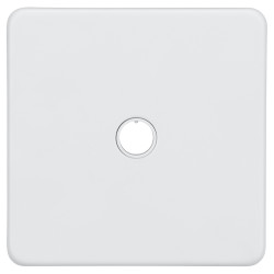 Knightsbridge 20A Screwless Flat Plate Flex Outlet Plate - Matt White