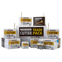 Reisser Cutter Pozi Countersunk Wood Screws Trade Pack - Yellow Zinc - Pack of 1600