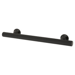 Altro York 12mm Knurled T-Bar Cabinet Pull Handle - 128mm Centres - Matt Black