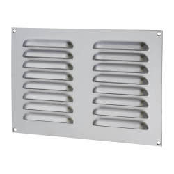 Altro Hooded Louvre Vent - 242 x 165mm - 6650mm² Free Air Flow - Satin Chrome