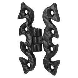Olde Forge Antique Snake Cabinet Hinge - 69 x 51 x 3mm - Antique Black Iron