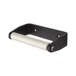 Locking Toilet Roll Holder - 12-21mm Panels - Black Fine Textured