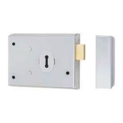 Altro Rim Deadlock - 105 x 80mm - Satin Chrome