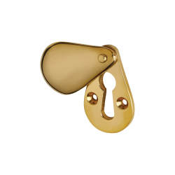 Plain Teardrop Escutcheon - 57 x 25mm - Keyhole - Brass
