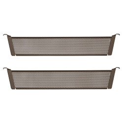 elfa Top Track System - Click In Shallow Mesh Drawer Dividers - 431 x 80mm - Graphite - Pack of 2
