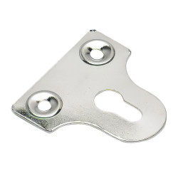 Touchpoint Slotted Glass / Mirror Fixing Plate - 32mm Width - Polished Chrome - Pack of 10