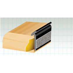 Exitex Lipped Glazing Tape - 1.8 x 12.8mm - 33m Length - Black