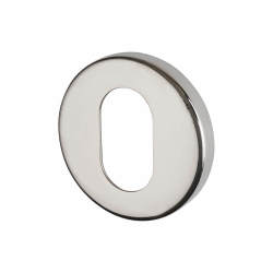 Altro Escutcheon - 52mm Diameter - Oval - Polished Stainless Steel