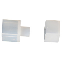 Integral LED End Cap From Straight End for 13 x 12mm Top Bend Neon Strip Light - Pack of 5