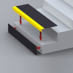 SlipGrip Stair Tread - 750 x 345 x 55mm - Yellow