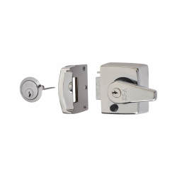 ERA Double Locking Nightlatch - 40mm Backset - Polished Chrome Case/Cylinder