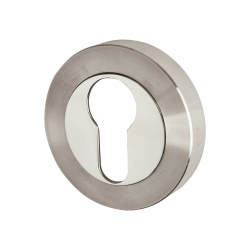 Altro Duo Escutcheon - 53mm Diameter - Euro - Satin/Polished Stainless Steel