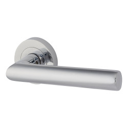 Altro Polished Chrome Door Handles on Round Rose - Emily Range