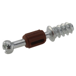 Self Drive Dowel - Cam Centre/Pin Length 24mm - Brown - Pack of 50