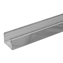 Altro Dry Glazing 2500mm Channel - 10mm Glass Shower Doors & Panels - Polished Aluminium