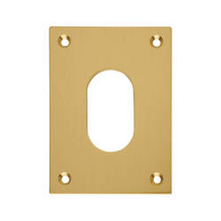 Souber Jumbo Escutcheon - 65.5 x 47.6mm - Oval - Polished Brass