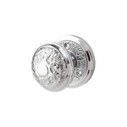 Heritage Brass by M Marcus Polished Chrome Aydon Mortice Door Knob - 69mm Rose Diameter
