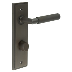 Burlington by Frelan Dark Bronze Fire Rated DIN Bathroom Door Handles - Piccadilly - Inner 2 - 200 x 55mm