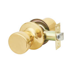 Touchpoint Polished Brass Hotel Passage Mortice Door Knobset - 65mm Rose Diameter