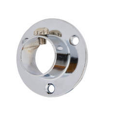 Rothley 25mm Tube Hanging Rail End Socket with Locking Grub Screws - Polished Chrome - Pack of 2