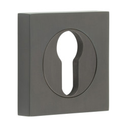 Burlington BUR61 by Frelan Square Escutcheon on Plain Rose - 52 x 52mm - Euro - Dark Bronze