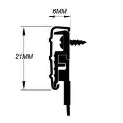 Sealmaster Watershed Seal - 1000mm Length - CAS Trim Seal - Inward/Outward Opening Doors - Silver