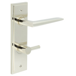 Burlington by Frelan Polished Nickel Fire Rated DIN Bathroom Door Handles - Mayfair - Inner 3 - 200 x 55mm